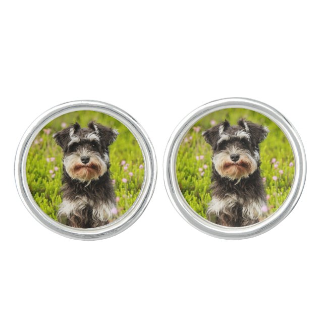 Custom Pet Photo Cuff-Links Cufflinks (Front)