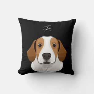 Custom Pet Photo cute, Personalized Dog Portrait Throw Pillow