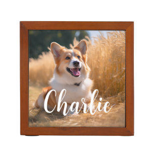 Custom Pet Photo Desk Organizer