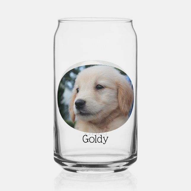 Custom Pet Photo, Different Front and Back Can Glass (Front)