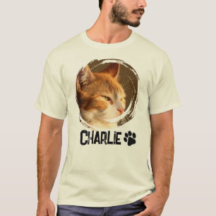 Custom Pet Photo Dog Cat Lover Gift for Him Her T-Shirt