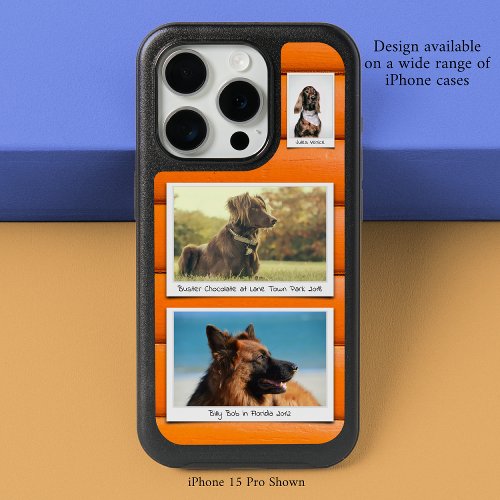 Custom Pet Photo Dog Cat Orange iPhone 15 Pro Case