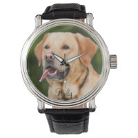 Custom Pet Photo Dog Cat Personalized Name Watch