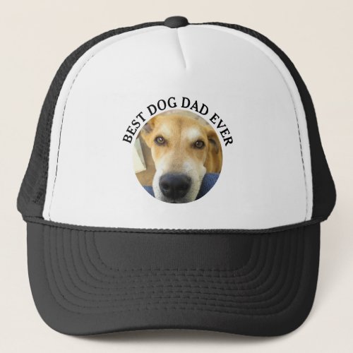 Custom Pet Photo Dog Dad Fathers Day Gift Trucker Hat