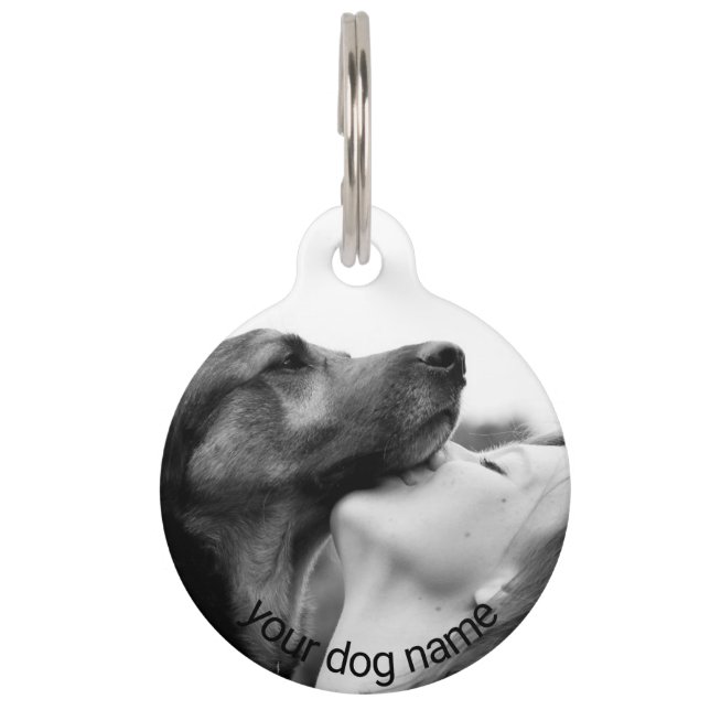Custom Pet Photo Dog Lover Keepsake ID Tag (Front)