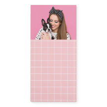 Custom Pet Photo Dog Lover Pink Graph Paper