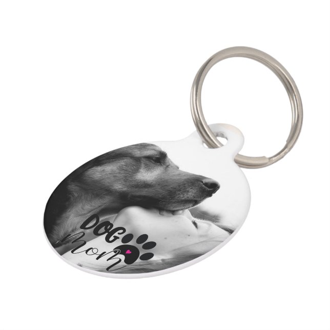 Custom Pet Photo Dog Mom Keepsake ID Tag (Side)