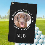 Custom Pet Photo Dog Personalized Monogram Golf Towel<br><div class="desc">Best Dad By Par ... Two of your favorite things , golf and your dog ! Now you can take your best friend with you as you play 18 holes . Customize these dog golf towels with your dogs favorite photo and name . Great gift to all golf and dog...</div>