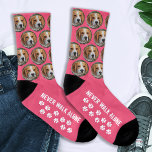 Custom Pet Photo Dog Socks<br><div class="desc">Never Walk Alone! Surprise the dog lover whether its a birthday, Mothers day or Christmas with these super cute pet photo all over print socks with the saying 'Never Walk Alone'. They'll be a favorite of all dog lovers, dog moms and dog dads. Customize these dog photo socks with your...</div>