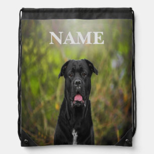 Custom Pet Photo Drawstring Backpack