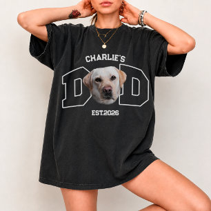 Custom Pet Photo Face personalized Name For Dad T-Shirt