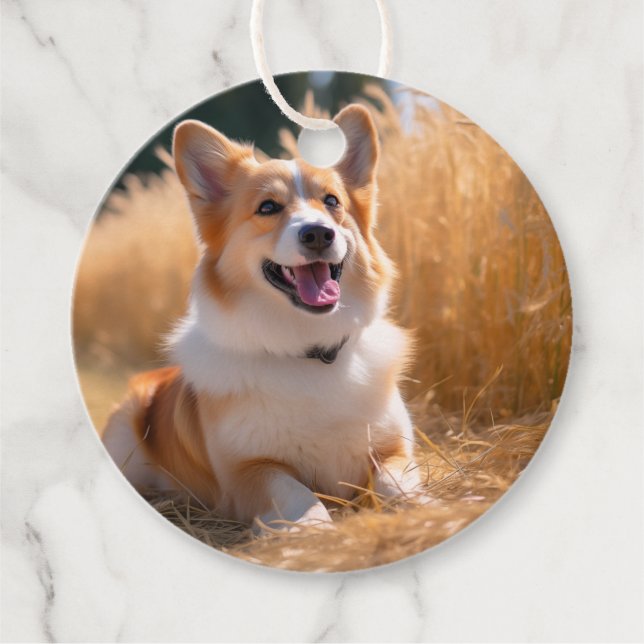 Custom Pet Photo Favor Tags (Front)