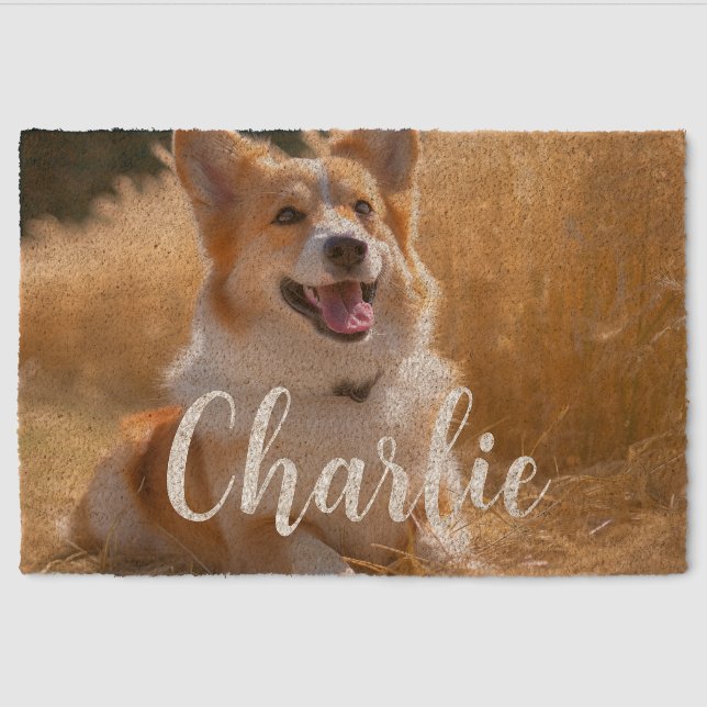 Custom Pet Photo Fiber Doormat (Front)