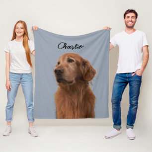 Custom Pet Photo for Mom Dad Cat Mom Fleece Blanket