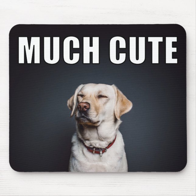 Custom Pet Photo Funny Much Cute Meme Style Mouse Pad (Front)
