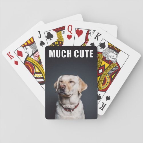 Custom Pet Photo Funny Much Cute Meme Style Playing Cards