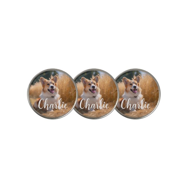 Custom Pet Photo Golf Ball Marker (3 Up)
