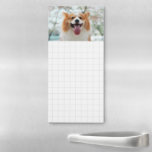Custom Pet Photo Grid Paper Magnetic Notepad<br><div class="desc">Grid patterned magnetic notepad you can keep on the fridge. Magnetic notepad personalized with a photo of your pet. Grid paper notepad for shopping lists,  notes,  and more. Personalize with a pet photo above the pale gray grid lines.</div>