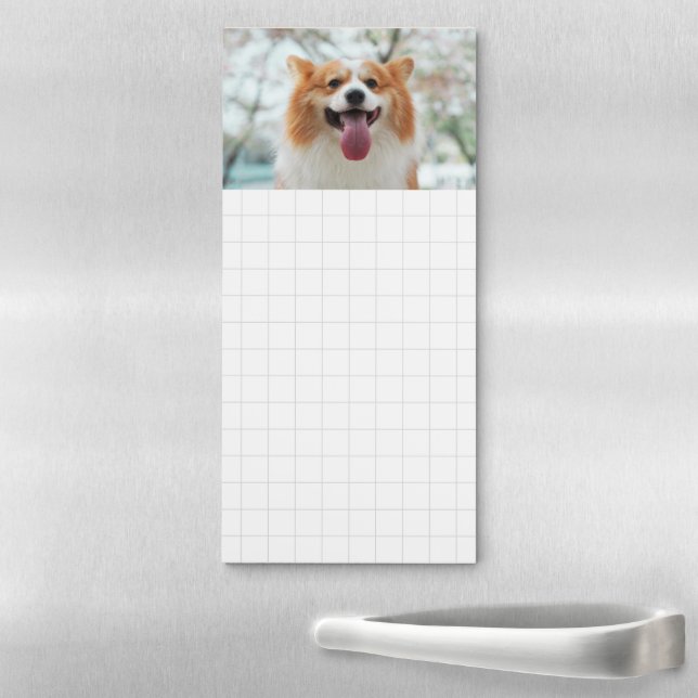 Custom Pet Photo Grid Paper Magnetic Notepad (In Situ)