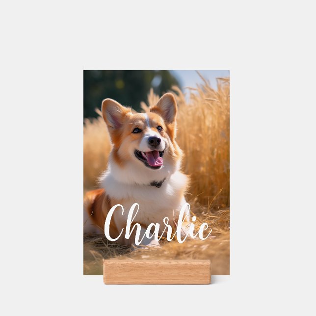Custom Pet Photo Holder (Woodblock)