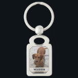 Custom Pet Photo Key Chain<br><div class="desc">Lovely key chain with custom pet photograph and a semi transparent white band, at the bottom, for your text. Personalize the picture and the black text, for yourself or as a lovely gift idea.</div>