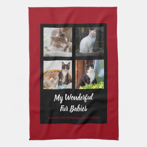 Custom pet photo kitchen towel