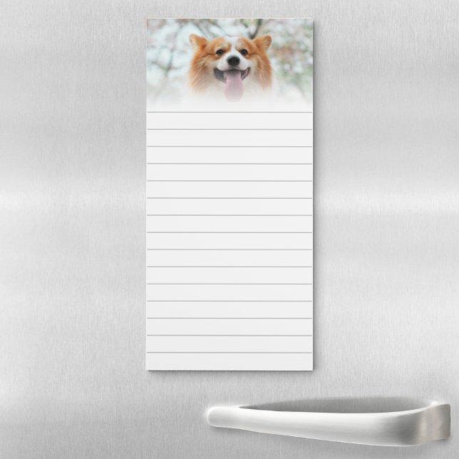 Custom Pet Photo Lined Magnetic Notepad (In Situ)