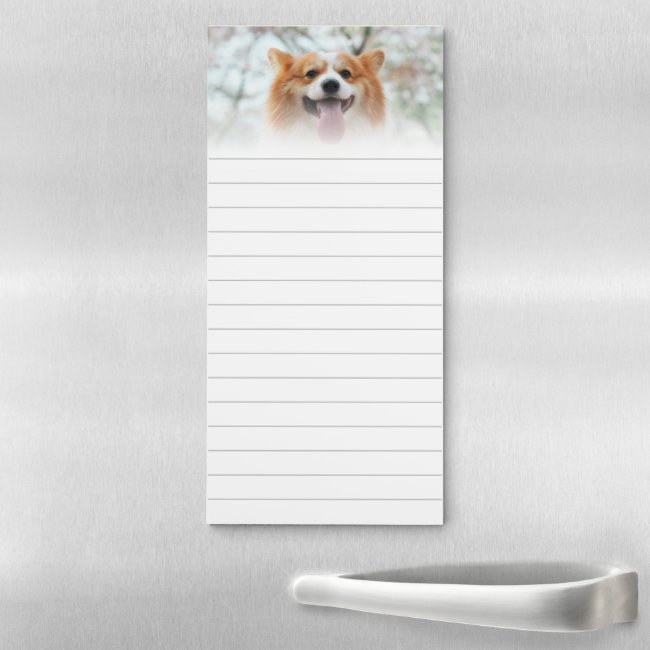 Custom Pet Photo Lined Magnetic Notepad