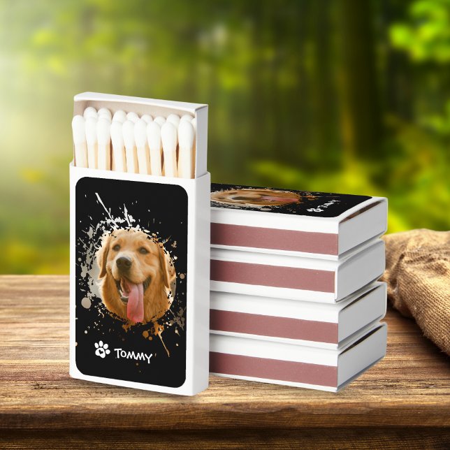 Custom Pet Photo Matchboxes – Personalized Party  (Custom Pet Photo Matchboxes – Personalized Party Favors)