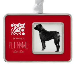 Custom pet photo memorial Christmas ornament