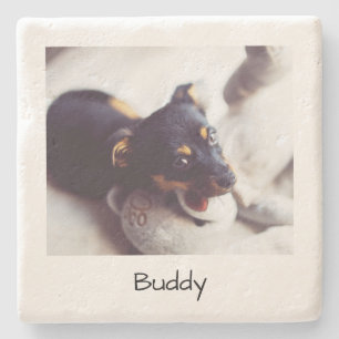 Custom Pet Photo Memories Personalized Stone Coaster