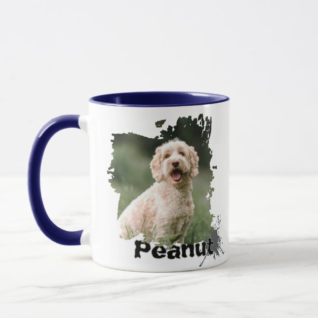 Custom Pet Photo Mug – Personalized Dog / Cat Name (Left)