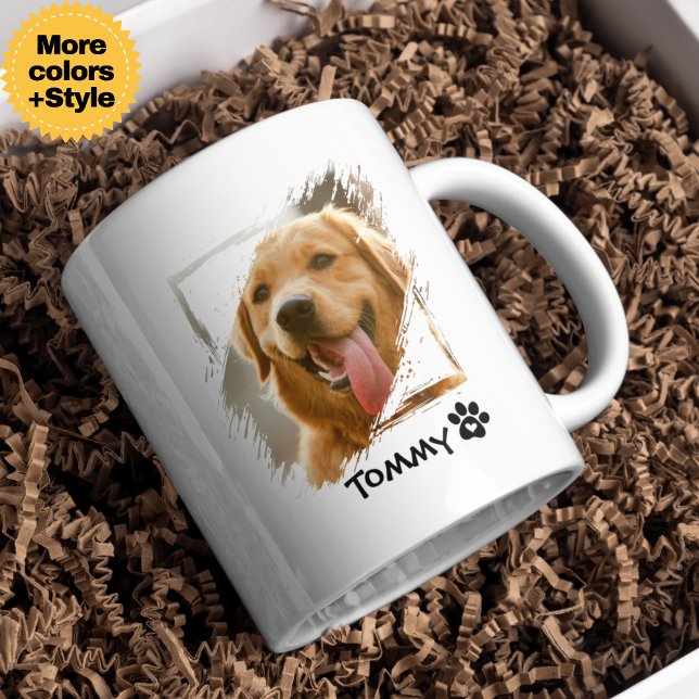 Custom Pet Photo Mug with Name & Modern Typography (Custom Pet Photo Mug with Name & Modern Typography)