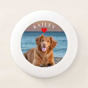 Custom Pet Photo Name Heart Photo Wham-O Frisbee