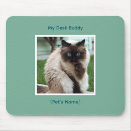 Custom Pet Photo & Name Mousepad | Desk Buddy