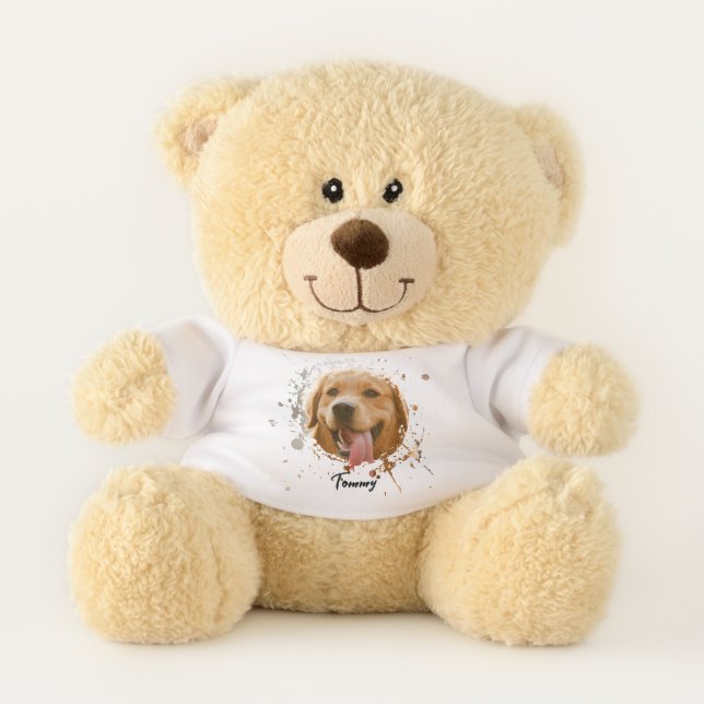 Custom Pet Photo & Name – Personalized  Teddy Bear (Front)