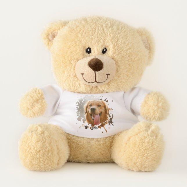 Custom Pet Photo & Name – Personalized  Teddy Bear (Front)