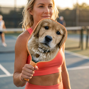 Custom Pet Photo Name Pickleball Paddle Dog Cat