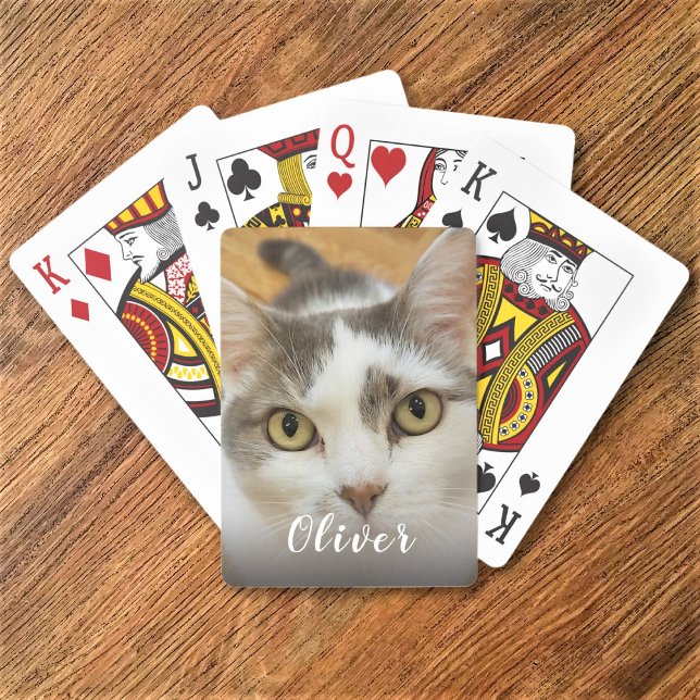 Custom Pet Photo Name Poker Cards (Creator Uploaded)