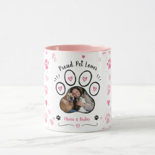 Custom Pet Photo & Name Shirt Dog   Cat Lover Gift Mug