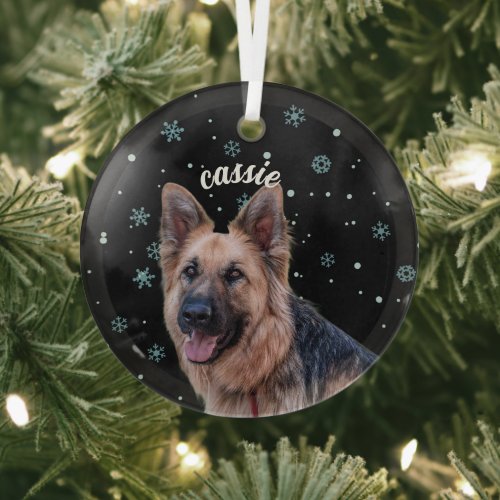 Custom Pet Photo Ornament - Personalized Snowflake