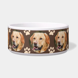 Custom Pet Photo Pattern Dog Bowl
