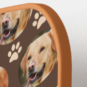 Custom Pet Photo Pattern Dog Brown Pickleball Paddle (Left Detail)