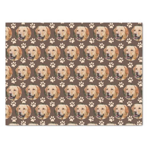 Custom Pet Photo Pattern Dog Tissue Paper