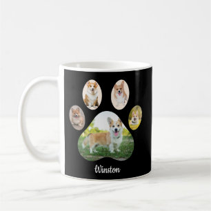 Custom Pet Photo Paw Print Collage Coffee Mug