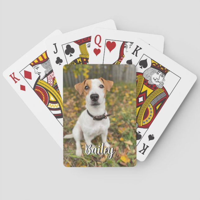 Custom Pet Photo Personalized Deck for Pet Lovers Poker Cards (Back)