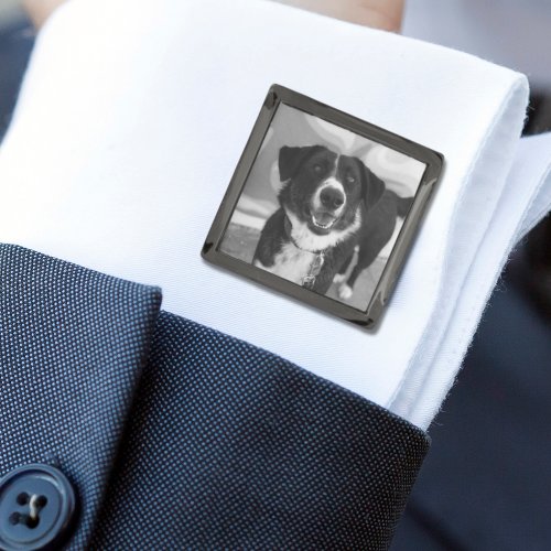 Custom Pet Photo Personalized Dog Cufflinks