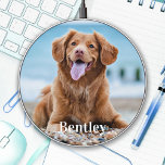 Custom Pet Photo Personalized Dog Lover Phone  Wireless Charger<br><div class="desc">Let your favorite dog be in charge of charging your phone with this fun custom photo wireless charger. You know you use it most for pictures of him ! This pet photo with personalized name design is trendy, elegant, cool and cute. Customize with your favorite dog photo, cat photo, or...</div>