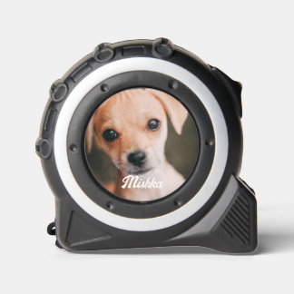 Custom pet photo personalized dog tape measure