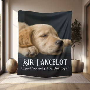 Custom Pet Photo Personalized Fleece Blanket